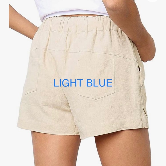 Light blue cotton shorts - Picture 6 of 13